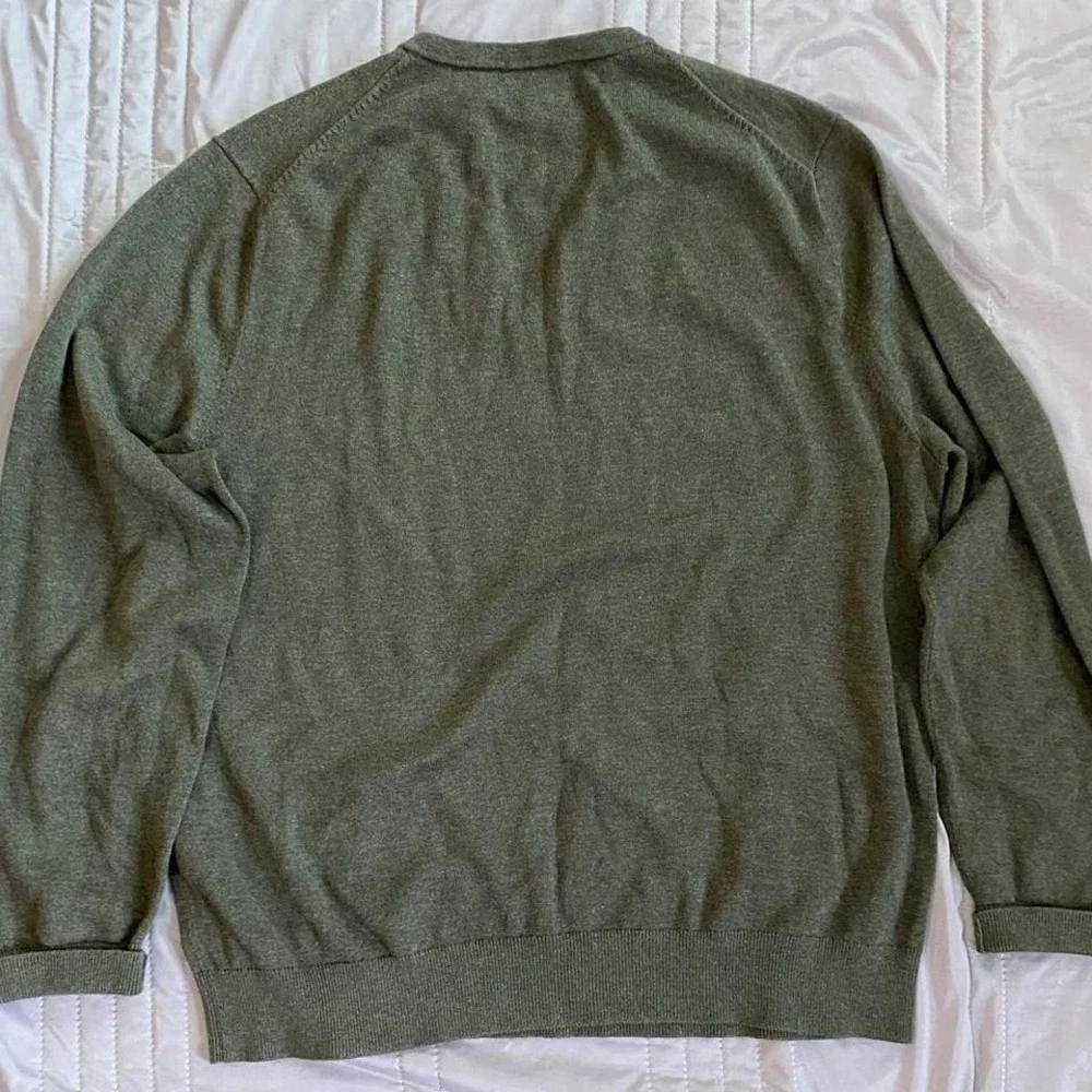 Green Lands End V-neck sweater size‎ Large